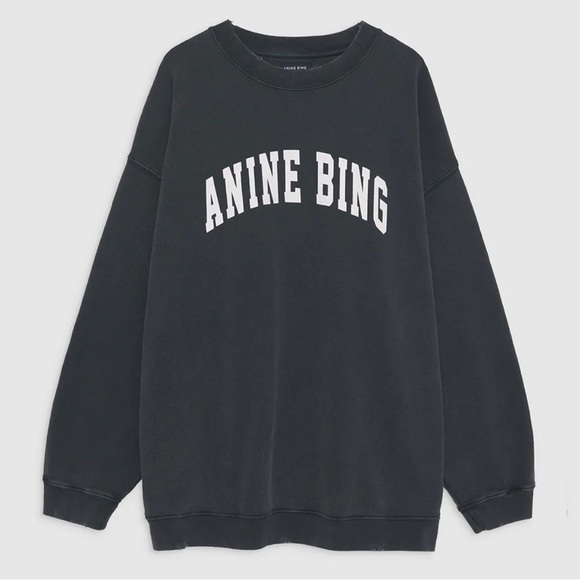 ANINE BING | Tyler Sweatshirt - Washed Black - Picture 1 of 11